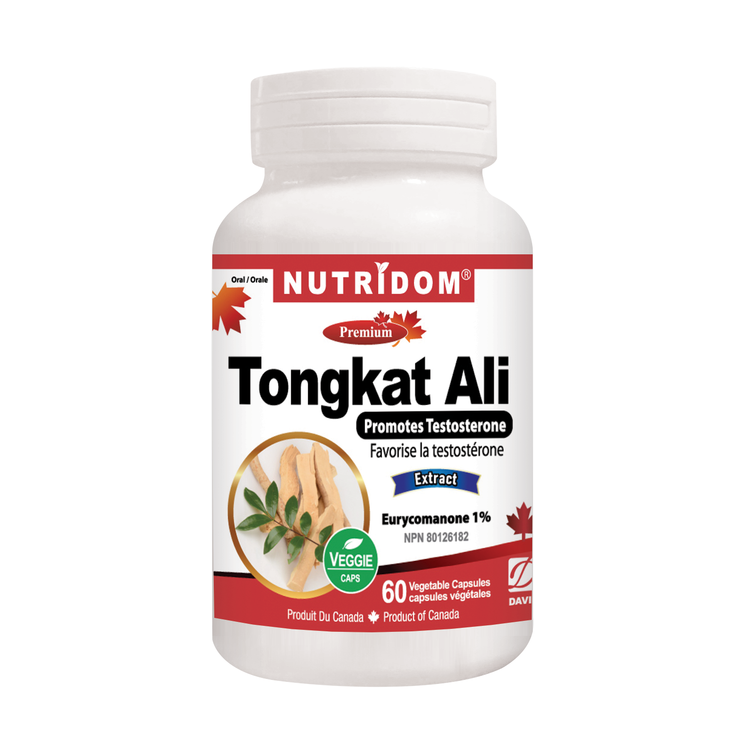 Nutridom Tongkat ali 1% Eurycomanone 60Vcaps